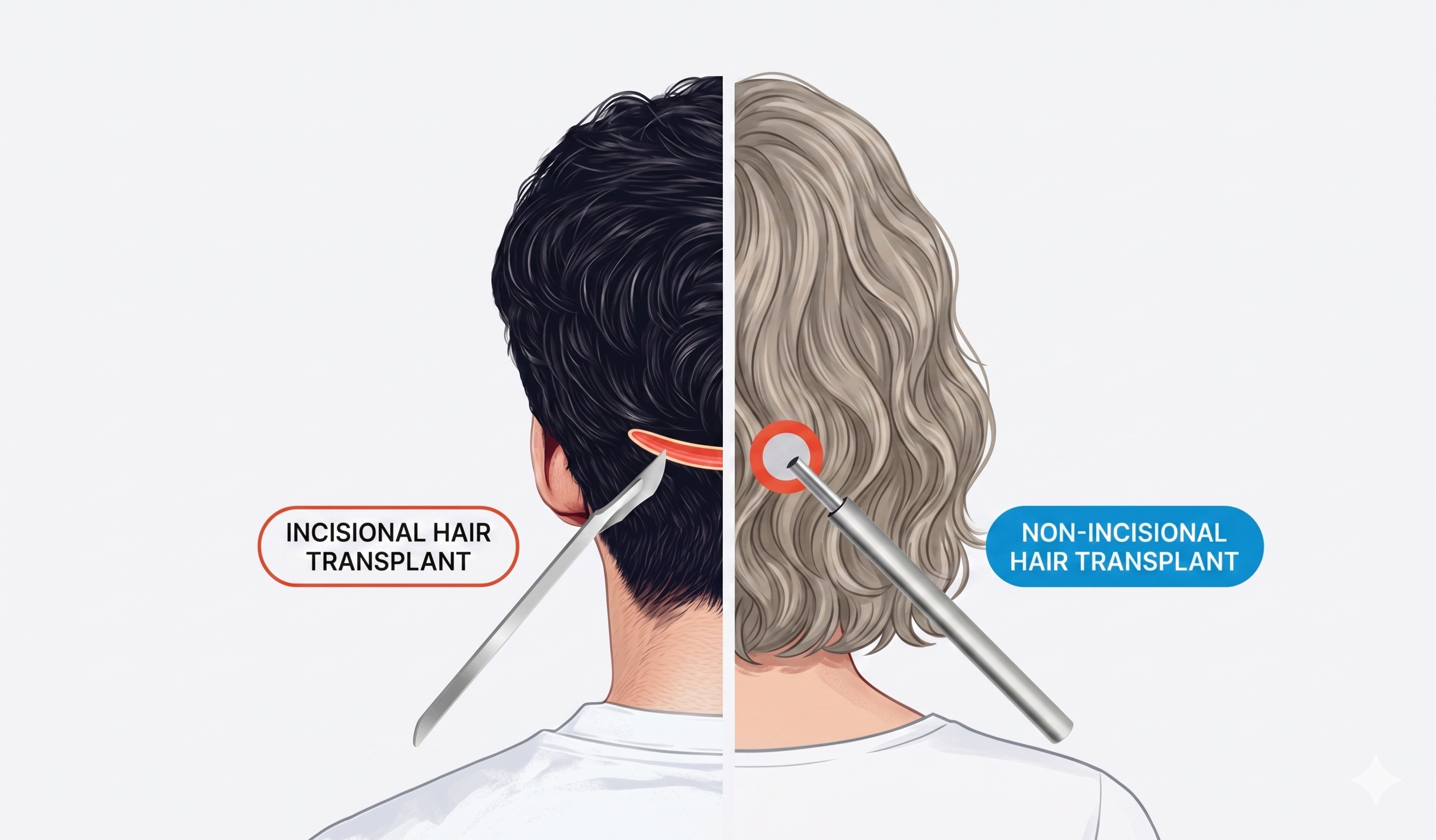 Incision and treated area