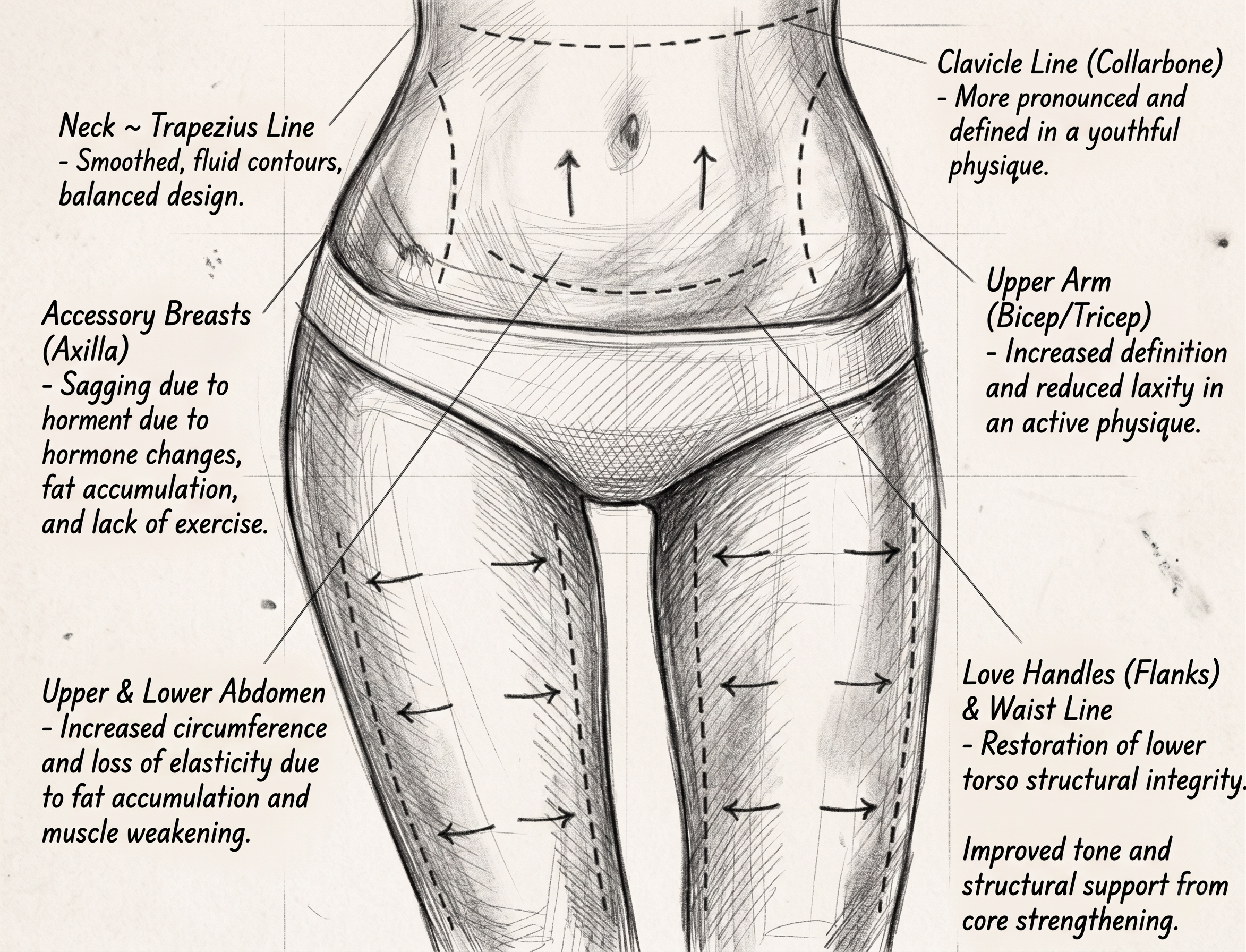 Lower Body Liposuction — illustration
