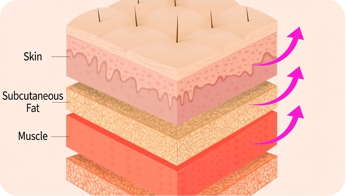 Fundamental Improvement of Skin Sagging