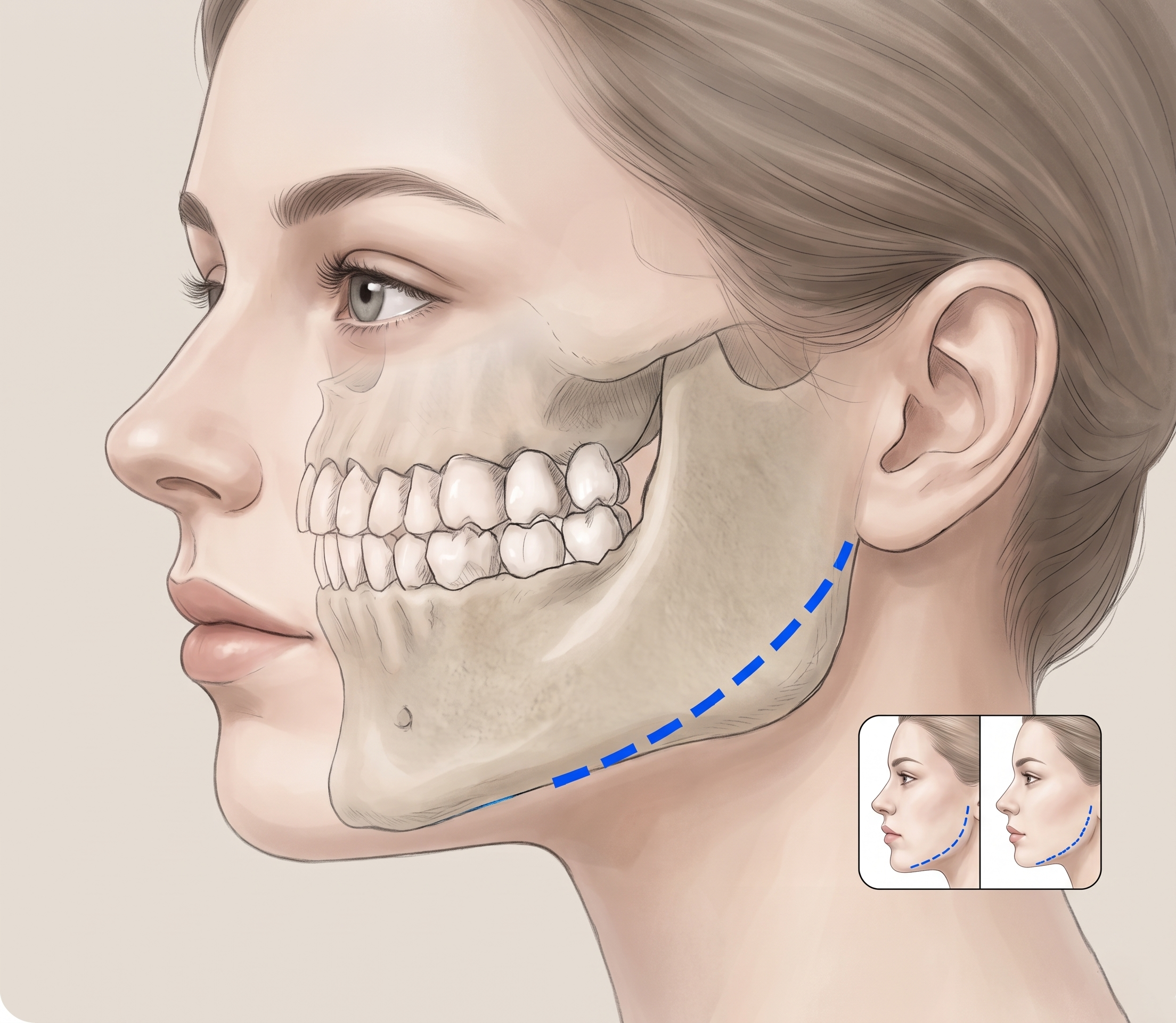 Square Jaw Reduction — illustration