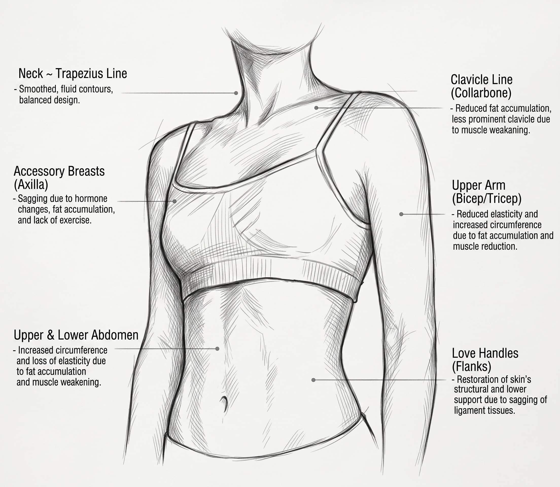 Upper Body Liposuction — illustration